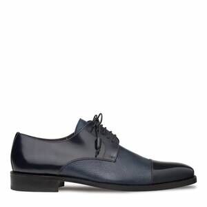 NEW MEZLAN men's soka cap toe shoe in blue